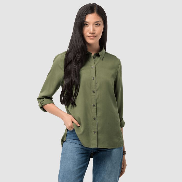 Jack Wolfskin Womens Mojave Long Sleeve Shirt Olive 439658RLX